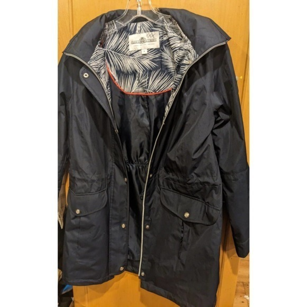 FLEET STREET BLUE Weatherproof Women's‎ Jacket Size S zipper hood buttoned